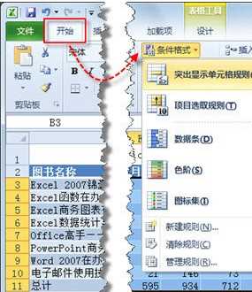 Excel如何使用条件格式规则突出表格数