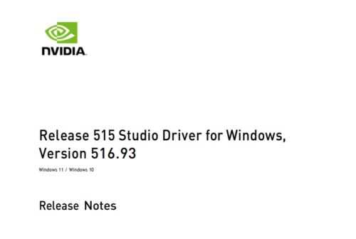 NVIDIA Studio图形驱动516.93发布！