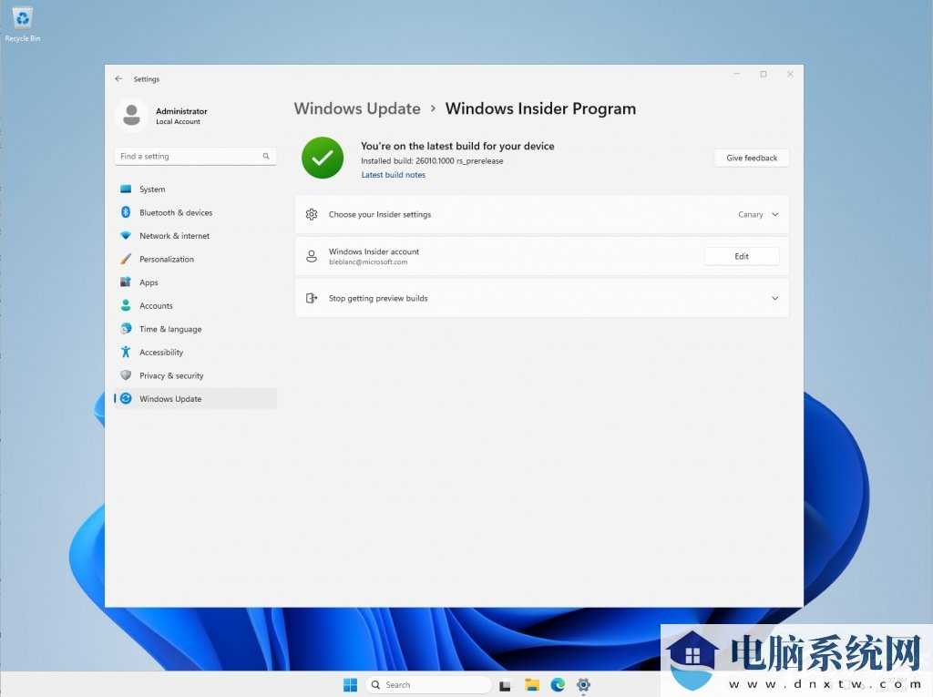 微软Win11 Canary预览版26010十二月更